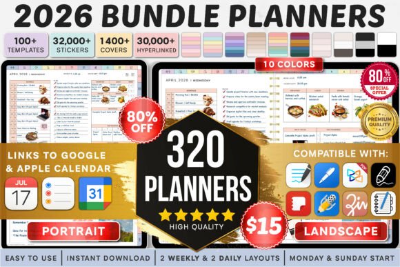 Download All-in-One Digital Planner, Goodnotes - Digital planner Collection