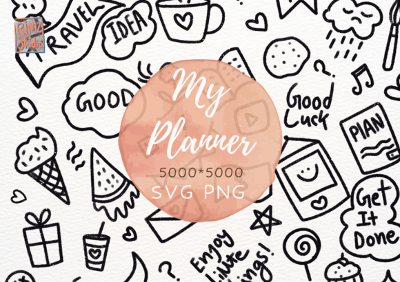 Download Daily Planner Doodle SVG - Premium Bundle