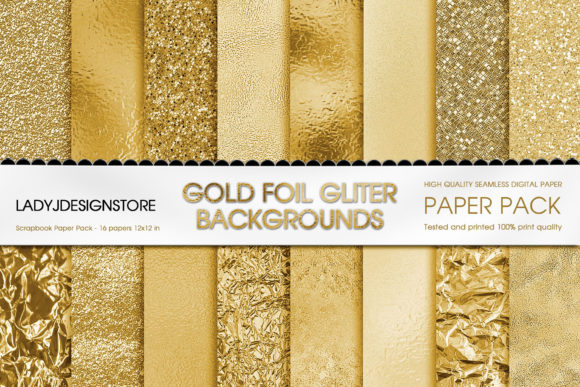 Download Gold Foil Glitter Digital Paper - Digital paper Collection