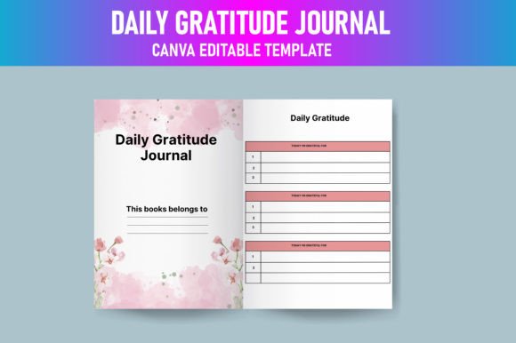 Download Daily Gratitude Journal Canva KDP - Daily gratitude journal Collection