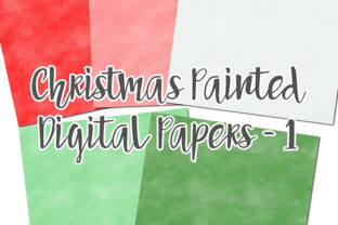 Download Christmas Painted Digital Papers - Digital paper Collection