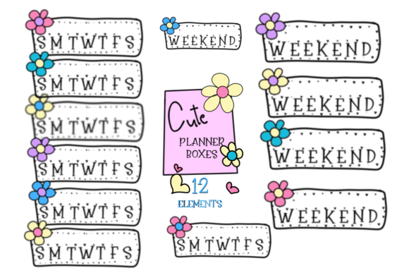 Download Cute Planner Boxes - Premium Resources