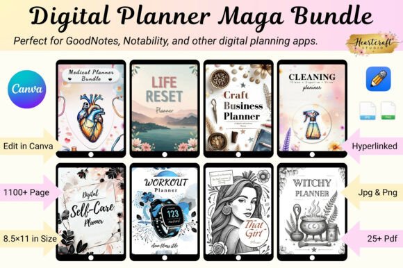 Download 📚 Digital Planner Mega Bundle - Digital planner Collection