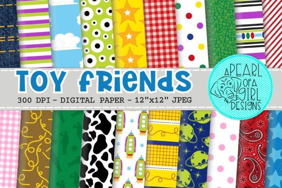 Download Toy Friends Digital Paper, Background - Digital paper Collection