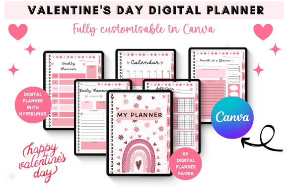 Download Digital Planner Valentine's Day Edition - Digital planner Collection