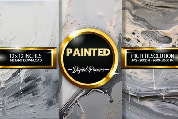 Download Painted Digital Papers - Digital paper Collection