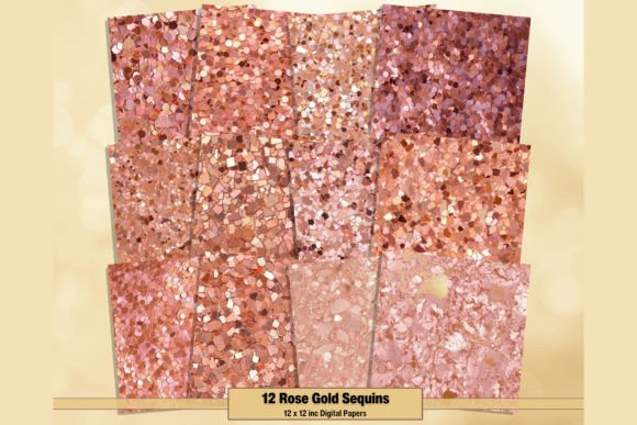 Download Rose Gold Sequins Glitter Digital Papers - Digital paper Collection